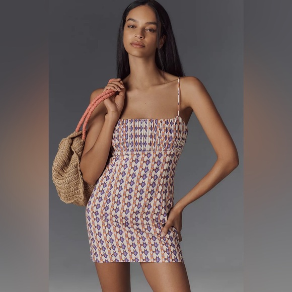 Anthropologie The Ophelia Sleeveless Linen Slim Mini Dress by Maeve
